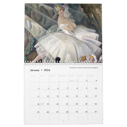 Vrouw Artiesten 2026 Kalender (Jan 2026)