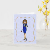 Vrouw-arts met Urn-Wenskaart Kaart (Gele Bloem)