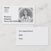 Vrouw Artsen Visitekaartjes Afsprakenkaartje (Voorkant / Achterkant)