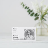 Vrouw Artsen Visitekaartjes Afsprakenkaartje (Staand voorkant)