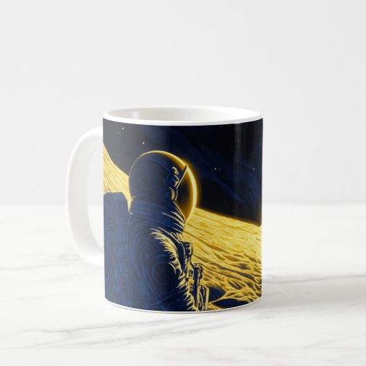 Vrouw Astronaut Koffiemok (Voorkant links)