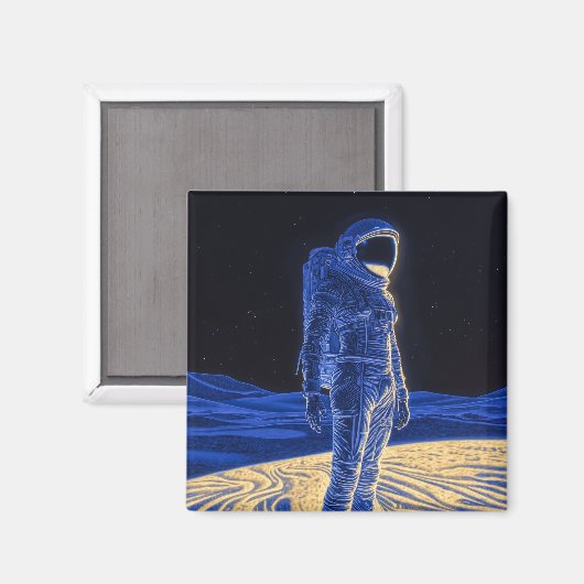 Vrouw Astronaut Magneet (Voorkant / Achterkant)