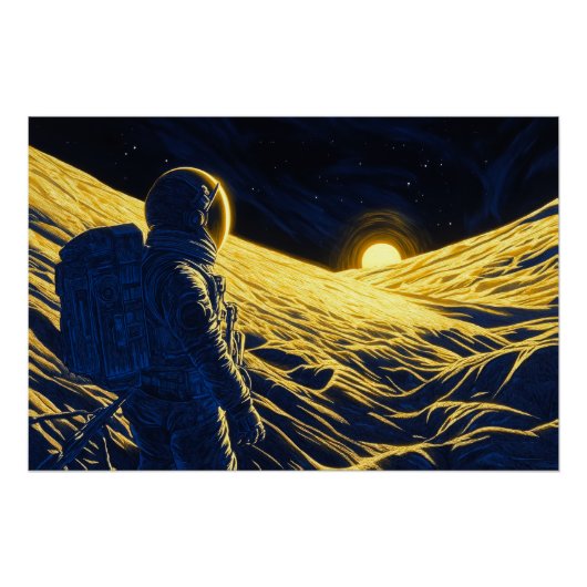 Vrouw Astronaut Perfect Poster (Voorkant)