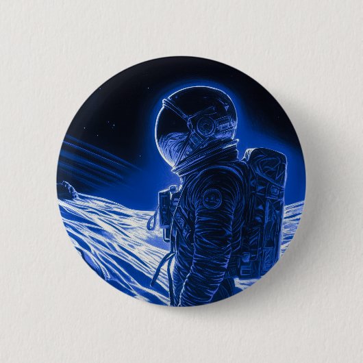 Vrouw Astronaut Ronde Button 5,7 Cm (Voorkant)