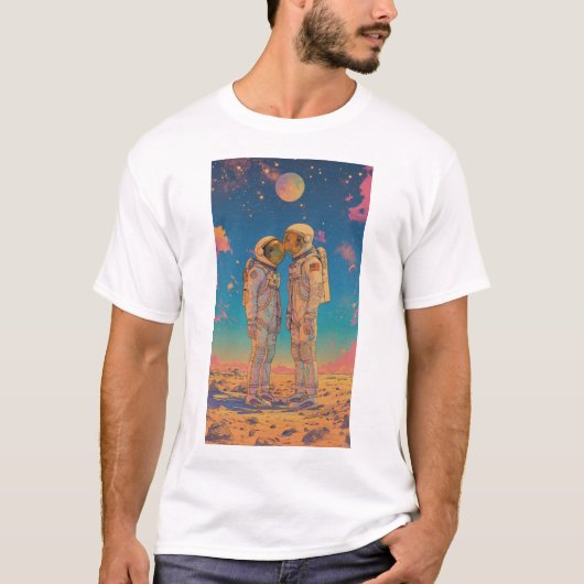 Vrouw-astronauten op woestijnplaneten verkennen t-shirt (Voorkant)