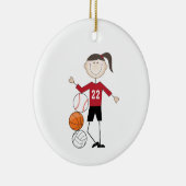 Vrouw Athlete Keramisch Ornament (Rechts)