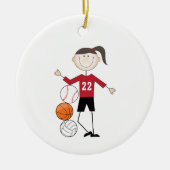 Vrouw Athlete Keramisch Ornament (Voorkant)