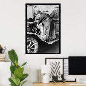 Vrouw Auto Mechanic 1925 Poster (Thuiskantoor)