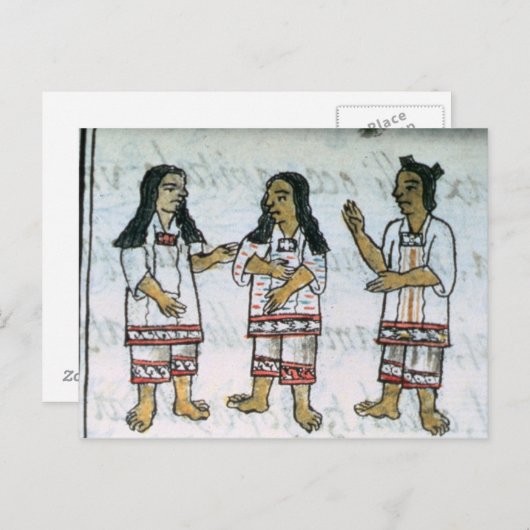 Vrouw Aztec-kostuums Briefkaart (Voorkant / Achterkant)