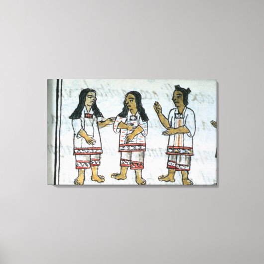 Vrouw Aztec-kostuums Canvas Afdruk (Voorkant)