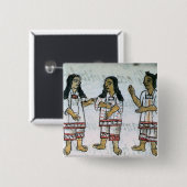 Vrouw Aztec-kostuums Vierkante Button 5,1 Cm (Voorkant /achterkant)
