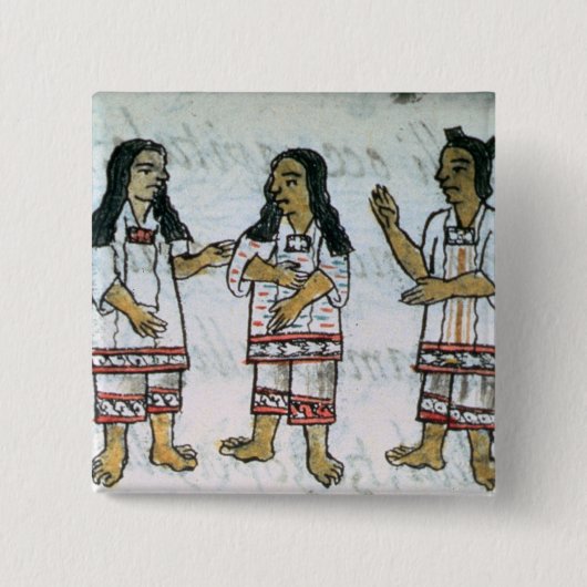 Vrouw Aztec-kostuums Vierkante Button 5,1 Cm (Voorkant)