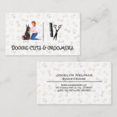 Vrouw Baadt Hond | Schaar Visitekaartje (Voorkant / Achterkant)