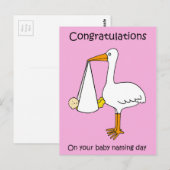 Vrouw Baby naamdag gefeliciteerd Briefkaart (Voorkant / Achterkant)