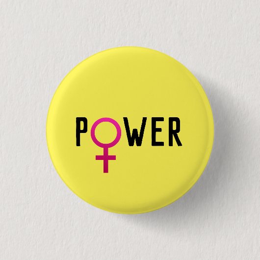 Vrouw | badge ronde button 3,2 cm (Voorkant)