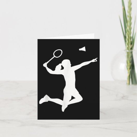 Vrouw Badminton Speler Kaart (Voorkant)