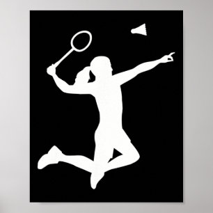 Vrouw Badminton Speler Poster