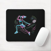 Vrouw Badminton Speler Shuttle Vrouwen Badmintoner Muismat (Met muis)