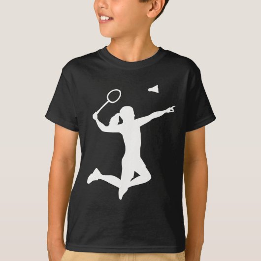 Vrouw Badminton Speler T-shirt (Voorkant)
