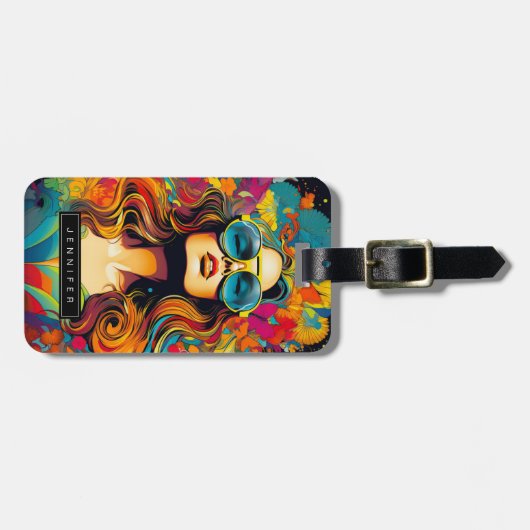  vrouw Bagagelabels (Voorkant horizontaal)