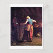 Vrouw Baking Bread, Jean-Francois Millet Briefkaart (Voorkant)