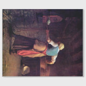 Vrouw Baking Bread, Jean-Francois Millet Cadeaupapier (Vlak)