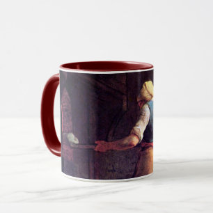 Vrouw Baking Bread, Jean-Francois Millet Mok