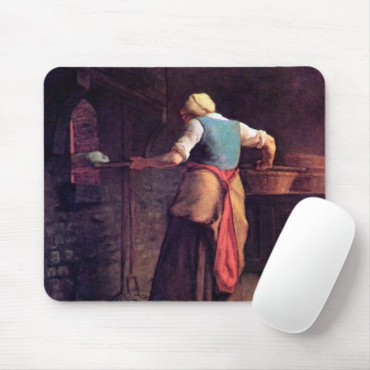 Vrouw Baking Bread, Jean-Francois Millet Muismat (Met muis)