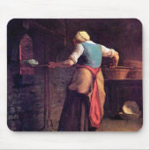 Vrouw Baking Bread, Jean-Francois Millet Muismat (Voorkant)