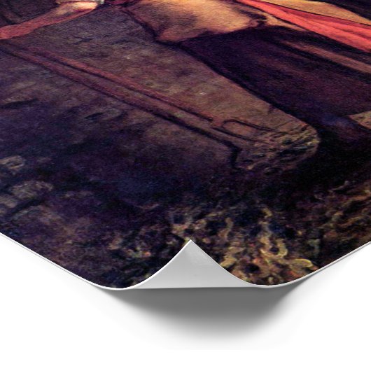 Vrouw Baking Bread, Jean-Francois Millet Poster (Hoek)