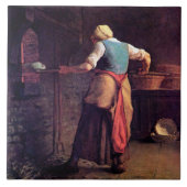 Vrouw Baking Bread, Jean-Francois Millet Tegeltje (Voorkant)