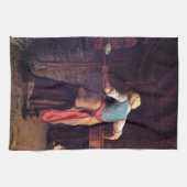 Vrouw Baking Bread, Jean-Francois Millet Theedoek (Horizontaal)