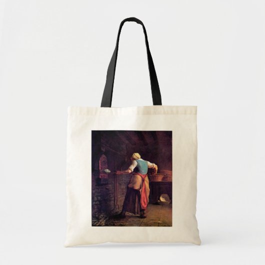 Vrouw Baking Bread, Jean-Francois Millet Tote Bag (Voorkant)