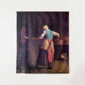 Vrouw Baking Bread, Jean-Francois Millet Wandkleed (Voorkant)