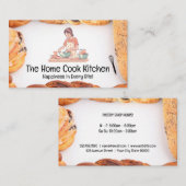 Vrouw bakken in de keuken | gebak visitekaartje (Voorkant / Achterkant)