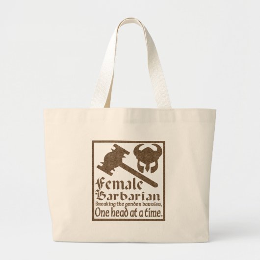 Vrouw Barbarian Grote Tote Bag (Voorkant)