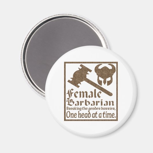 Vrouw Barbarian Magneet (Voorkant / Achterkant)