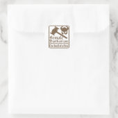 Vrouw Barbarian Ronde Sticker (Tas)