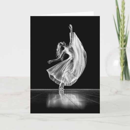 VROUW BAREFOOTED BALLET DANCER - ZWART EN WITTE KAART (Voorkant)