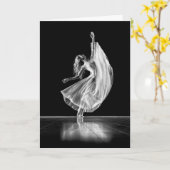 VROUW BAREFOOTED BALLET DANCER - ZWART EN WITTE KAART (Gele Bloem)