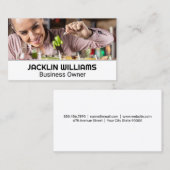 Vrouw Barman maakt Drinken Visitekaartje (Voorkant / Achterkant)