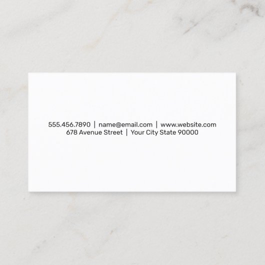 Vrouw Barman maakt Drinken Visitekaartje (Achterkant)