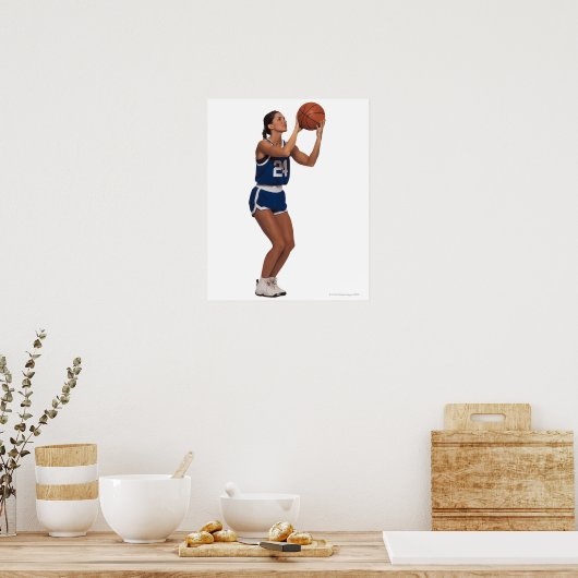 Vrouw basketbal poster (Keuken)