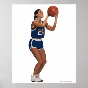 Vrouw basketbal poster