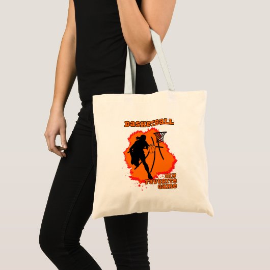 Vrouw Basketbal Speler Favoriete Game Tote Bag (Voorkant (product))