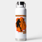 Vrouw Basketbal Speler Favoriete Game Waterfles (Achterkant)