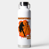 Vrouw Basketbal Speler Favoriete Game Waterfles (Voorkant)