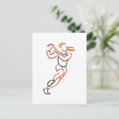 Vrouw Basketball Player Briefkaart (Staand voorkant)
