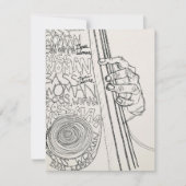 Vrouw Bass Player Kaart (Voorkant)