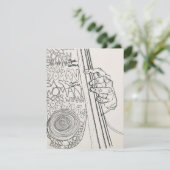 Vrouw Bass Player Kaart (Staand voorkant)